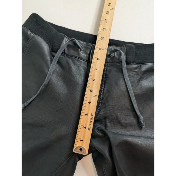 Mother Denim The Champ In It To Win It Faux Leather Jogger Pants Black Sz 28 - Picture 9 of 16